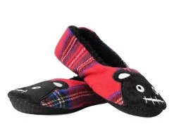 Tartan Punk Rock Panda Slipper -Urban Sole Shop SL05 BOTH LEAN