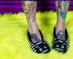 Black & White Striped Punk Panda Slipper -Urban Sole Shop SL06 LF 08e1b583 1a20 440a 8e20 0d3b957c9f3e