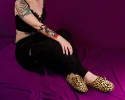 Tan Leopard Kitty Slipper -Urban Sole Shop SL07 LF