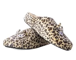 Tan Leopard Kitty Slipper -Urban Sole Shop SL07 BOTH LEAN