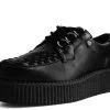 Black Faux Leather Anarchic Creeper