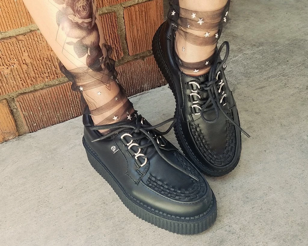 Black Faux Leather Anarchic Creeper 5 Black Faux Leather Anarchic Creeper - Image 5