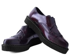 Burgundy Rub Off Pointed Buckle Anarchic Creeper -Urban Sole Shop T2276 01 f8d59a35 27a5 4250 a9f0 a76b4c22c736