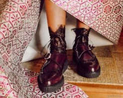 Burgundy Rub Off Pointed Buckle Anarchic Creeper -Urban Sole Shop T2276 LF 02 e8eb9ca1 9df1 4df2 84a7 f2271b7d2433