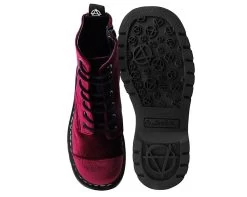 Burgundy Velvet Anarchic Boot 13 Burgundy Velvet Anarchic Boot -Urban Sole Shop T2283 03
