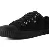 Anarchic Black Canvas Low Top Sneaker