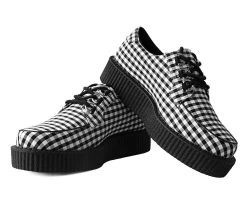 Black & White Gingham Anarchic 3-Ring Creeper -Urban Sole Shop T2290 BOTH LEAN