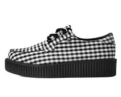Black & White Gingham Anarchic 3-Ring Creeper -Urban Sole Shop T2290 LEFT PROFILE