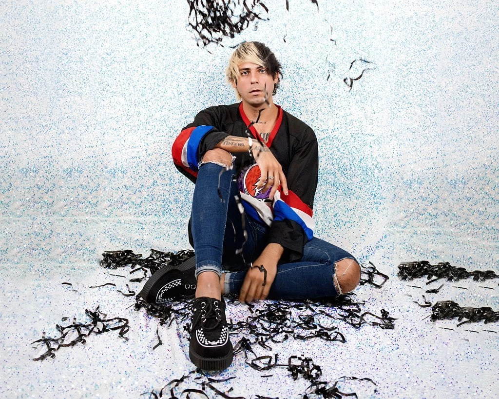 Black Faux Suede White Interlace Anarchic Creeper 6 Black Faux Suede White Interlace Anarchic Creeper - Image 6