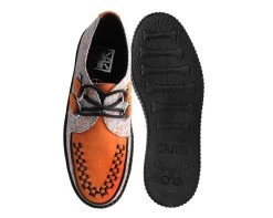 Orange & Beige Floral D-Ring Viva Creeper -Urban Sole Shop V3035 BOTH TOP 2ad04312 b15b 45f8 bda4 1d2a29892541