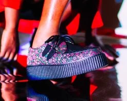 Black & Pink Floral D-Ring Viva Creeper -Urban Sole Shop V3036 lifestyle 2 7125ae7f 2f2a 4351 bf1a 4bd8647692e0