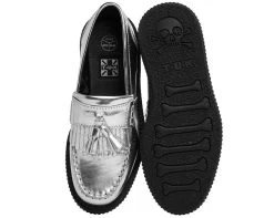 Metallic Silver Loafer 7 Metallic Silver Loafer -Urban Sole Shop V9013 02