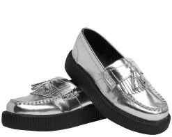 Metallic Silver Loafer 8 Metallic Silver Loafer -Urban Sole Shop V9013 03