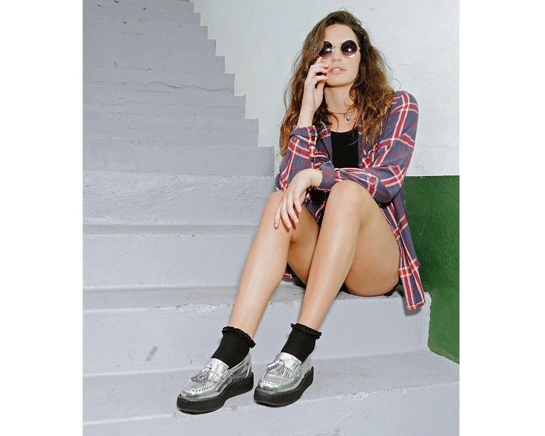 Metallic Silver Loafer 5 Metallic Silver Loafer - Image 5