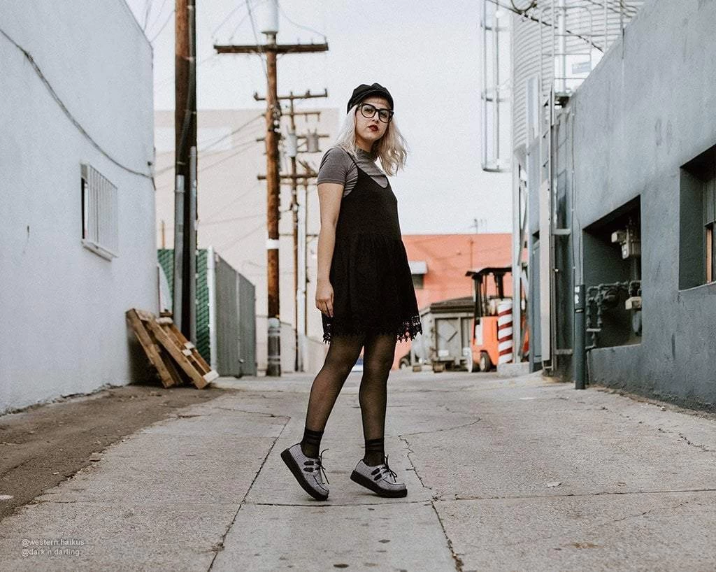 Grey Plaid Viva Low Creeper 5 Grey Plaid Viva Low Creeper - Image 5