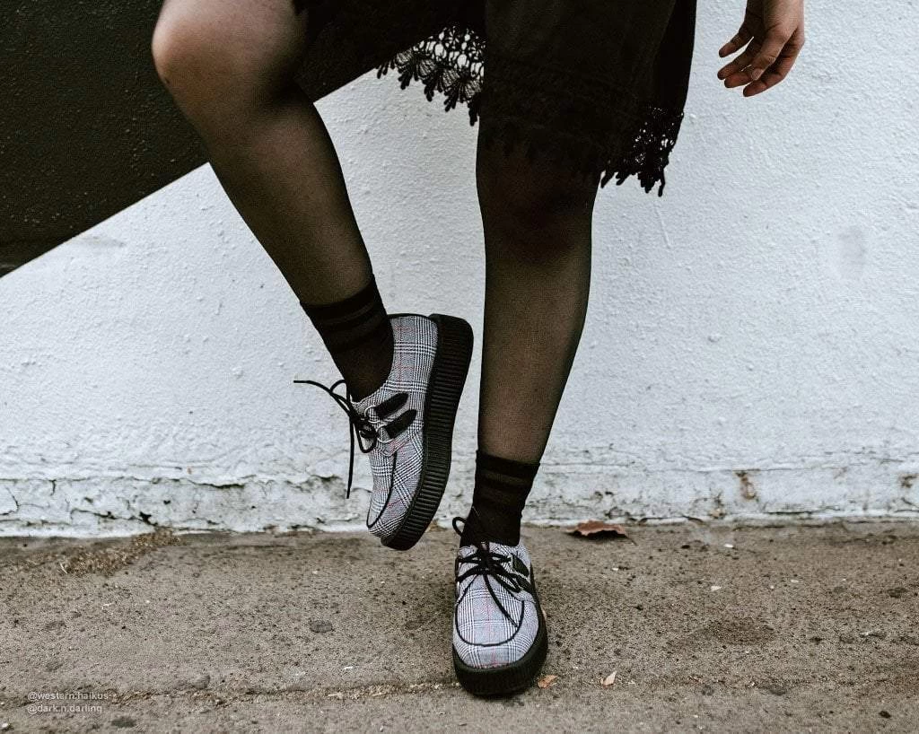 Grey Plaid Viva Low Creeper 6 Grey Plaid Viva Low Creeper - Image 6