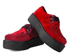 Red Velvet Viva Mondo Creeper -Urban Sole Shop V9669 BOTH LEAN
