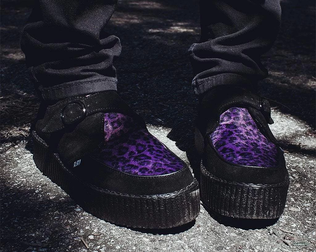 Black & Purple Leopard Monk Buckle Viva Mondo Creeper 2 Black & Purple Leopard Monk Buckle Viva Mondo Creeper - Image 2