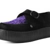 Black & Purple Leopard Monk Buckle Viva Mondo Creeper