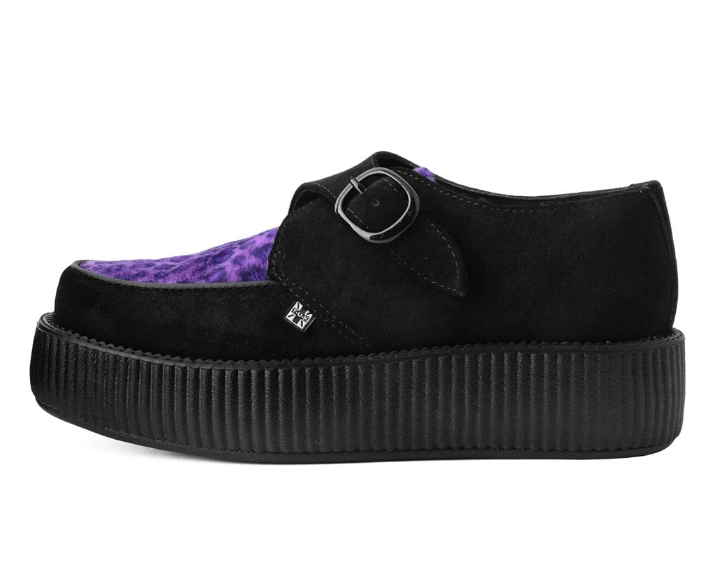 Black & Purple Leopard Monk Buckle Viva Mondo Creeper 4 Black & Purple Leopard Monk Buckle Viva Mondo Creeper - Image 4