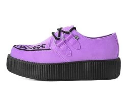 Lavender Faux Suede Viva Mondo Creeper -Urban Sole Shop V9714 LEFT PROFILE