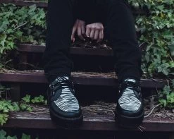 Black & White Zebra Viva Mondo Creeper -Urban Sole Shop V9773 LF 1 25f15a4c 35ef 4a49 bc44 998862429ad1