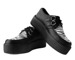 Black & White Zebra Viva Mondo Creeper -Urban Sole Shop V9773 BOTH LEAN ec47d850 a1c1 4737 bd6f 10f99fdb7e6c