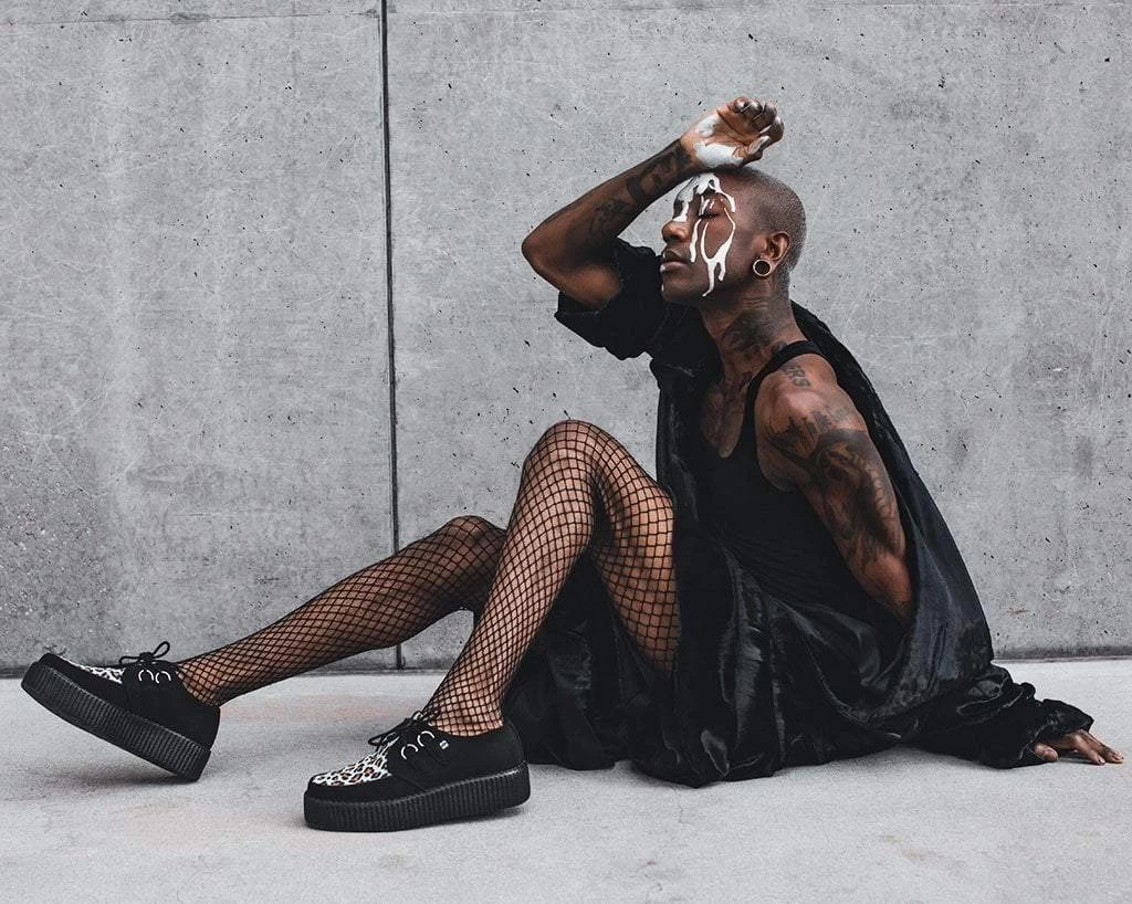 Black & Mint Leopard Viva Mondo Creeper 6 Black & Mint Leopard Viva Mondo Creeper - Image 6