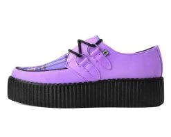 Lavender Suede & Tartan Creeper -Urban Sole Shop V9892 LEFT PROFILE 3dff4e75 3b93 4950 b517 763b6fedb253