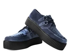 Grey Velvet Interlace Mondo Creeper -Urban Sole Shop V9913 BOTH LEAN