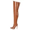 Giaro ARABELLA | BROWN MATTE | THIGH BOOTS | Italian Style