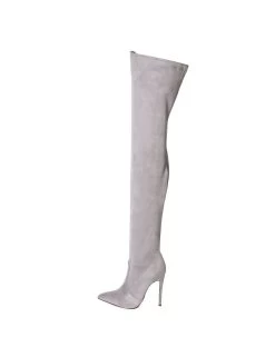 Giaro ARABELLA | GREY VELOUR | THIGH BOOTS | Italian Style