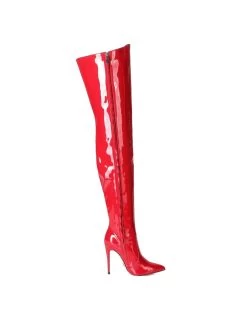 Giaro ARABELLA | RED SHINY | THIGH BOOTS | Italian Style -Urban Sole Shop giaro arabella red shiny thigh boots italian style 3
