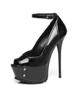 Giaro Black Giaro "Profile" Platform Pumps Peeptoe -Urban Sole Shop giaro black giaro profile platform pumps peeptoe 4