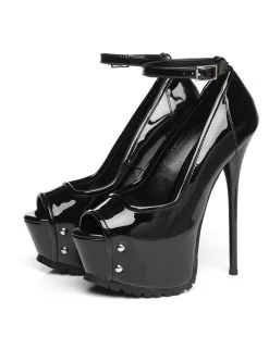 Giaro Black Giaro "Profile" Platform Pumps Peeptoe -Urban Sole Shop giaro black giaro profile platform pumps peeptoe 5