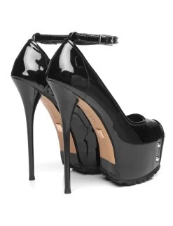 Giaro Black Giaro "Profile" Platform Pumps Peeptoe -Urban Sole Shop giaro black giaro profile platform pumps peeptoe 6