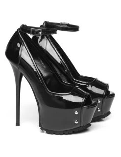 Giaro Black Giaro "Profile" Platform Pumps Peeptoe -Urban Sole Shop giaro black giaro profile platform pumps peeptoe 7