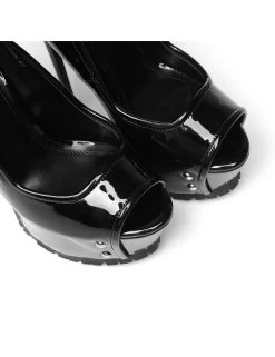 Giaro Black Giaro "Profile" Platform Pumps Peeptoe -Urban Sole Shop giaro black giaro profile platform pumps peeptoe 8