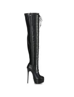 Giaro Black Lace-up Giaro "DOMINIQUE" Thigh Boots 10 Giaro Black Lace-up Giaro "DOMINIQUE" Thigh Boots -Urban Sole Shop giaro black lace up giaro dominique thigh boots 2
