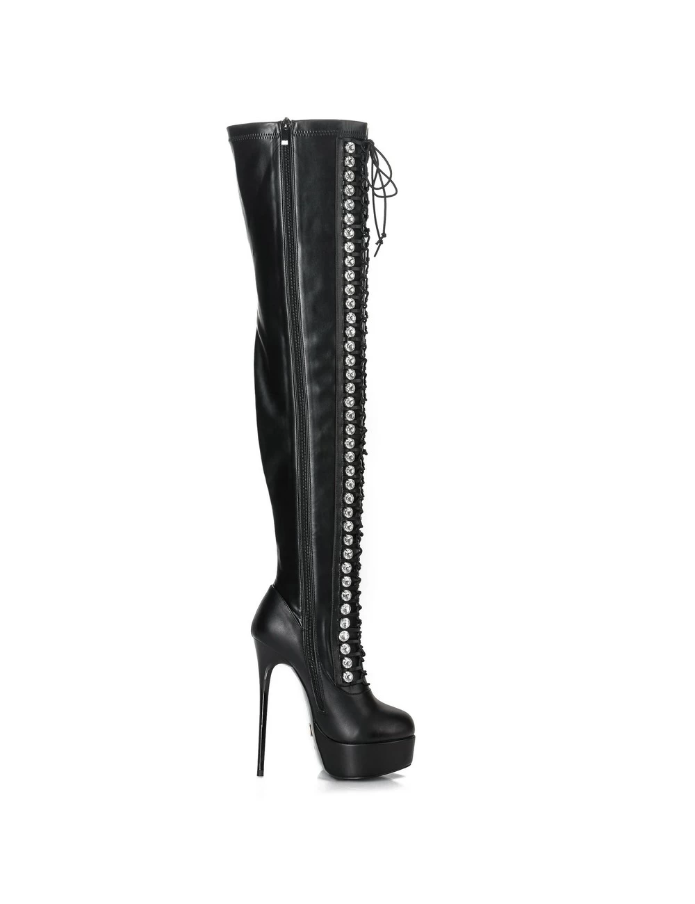 Giaro Black Lace-up Giaro "DOMINIQUE" Thigh Boots 3 Giaro Black Lace-up Giaro "DOMINIQUE" Thigh Boots - Image 3