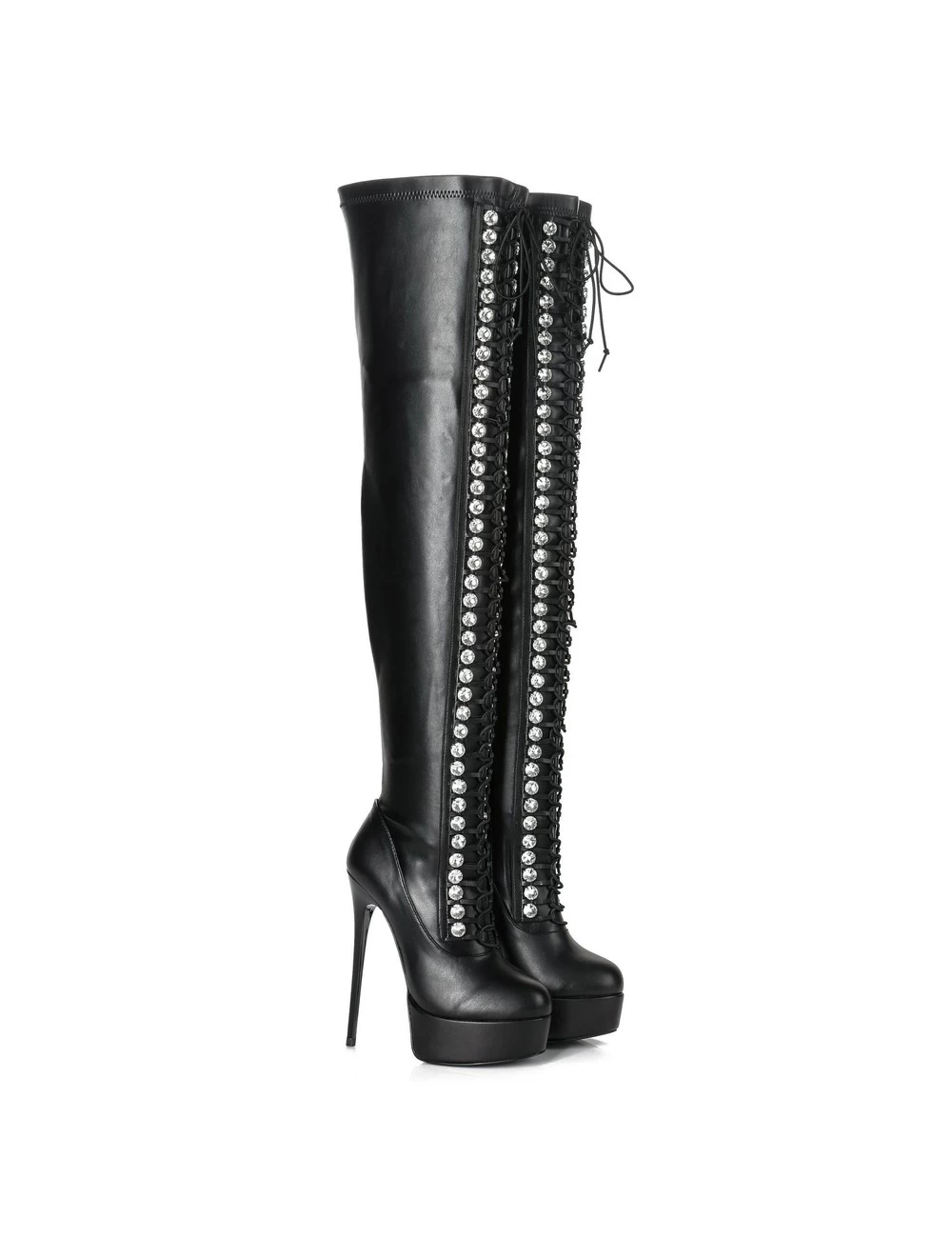 Giaro Black Lace-up Giaro "DOMINIQUE" Thigh Boots 5 Giaro Black Lace-up Giaro "DOMINIQUE" Thigh Boots - Image 5