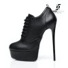 Giaro Black Lace-up Oxford Pumps "Galana" Style