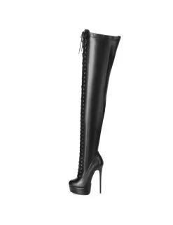 Giaro Black Lace-up Ultra "Galana MOUCHARDE" Thigh Boots