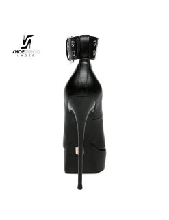 Giaro Black Matte Giaro "Posessed" Platform Pumps With Big Belt -Urban Sole Shop giaro black matte giaro posessed platform pumps wi 4