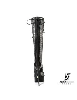 Giaro Black MESHA Transparant Giaro Ultra "Galana" Knee Boots -Urban Sole Shop giaro black mesha transparant giaro ultra galana k 2