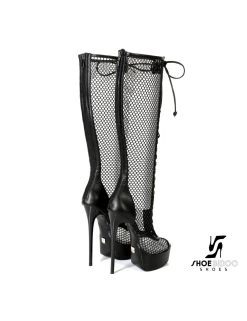 Giaro Black MESHA Transparant Giaro Ultra "Galana" Knee Boots -Urban Sole Shop giaro black mesha transparant giaro ultra galana k 6
