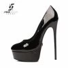 Giaro Black Shiny Giaro "Galana" Platform Pumps