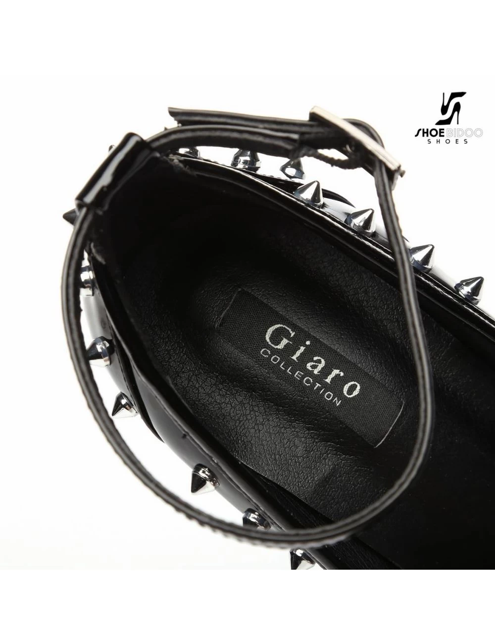 Giaro Black Shiny Giaro "Galana" Platforms With Spikes 10 Giaro Black Shiny Giaro "Galana" Platforms With Spikes - Image 10
