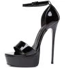 Giaro Black Shiny Giaro "Galana" Sandals