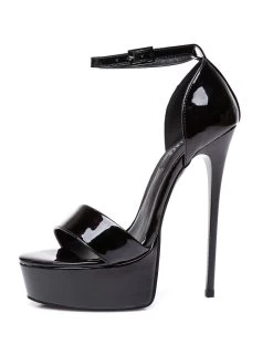 Giaro Black Shiny Giaro "Galana" Sandals